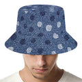 Cute Polka Dot Denim Jeans Pattern Print Bucket Hat