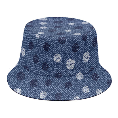 Cute Polka Dot Denim Jeans Pattern Print Bucket Hat