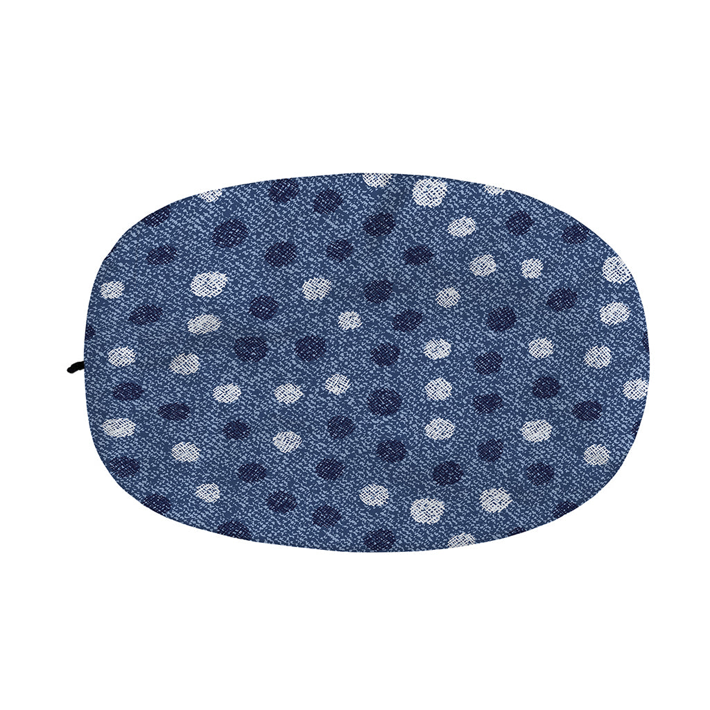 Cute Polka Dot Denim Jeans Pattern Print Car Side Mirror Covers