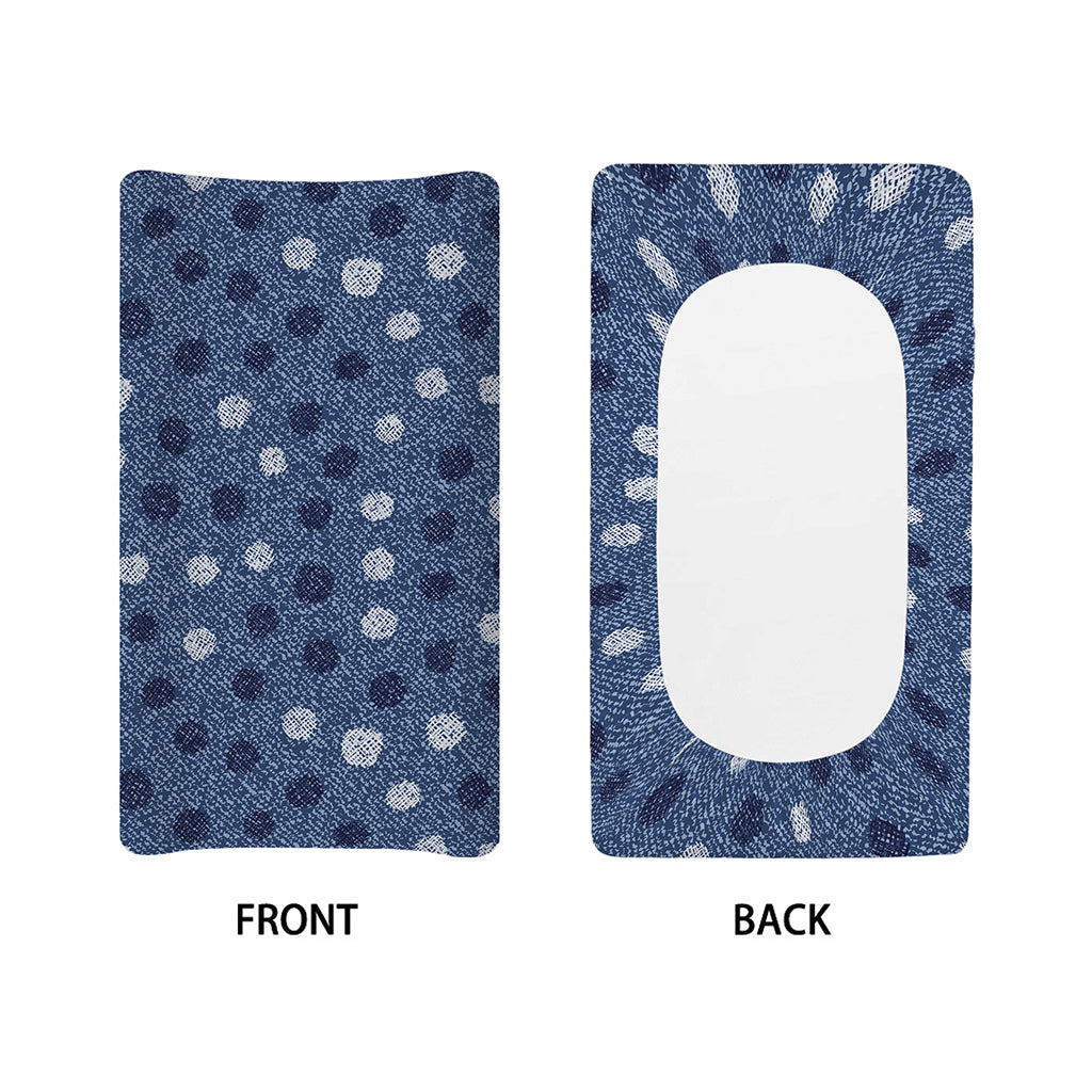 Cute Polka Dot Denim Jeans Pattern Print Changing Pad Cover