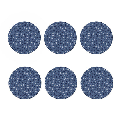 Cute Polka Dot Denim Jeans Pattern Print Coaster Set