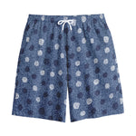 Cute Polka Dot Denim Jeans Pattern Print Cotton Shorts