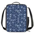 Cute Polka Dot Denim Jeans Pattern Print Crossbody Lunch Bag