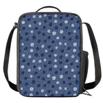 Cute Polka Dot Denim Jeans Pattern Print Crossbody Lunch Bag