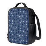 Cute Polka Dot Denim Jeans Pattern Print Crossbody Lunch Bag