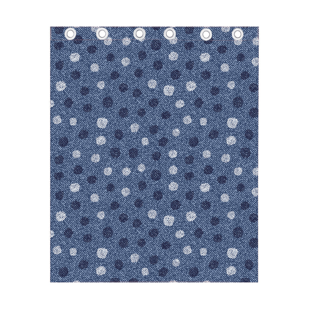 Cute Polka Dot Denim Jeans Pattern Print Curtain