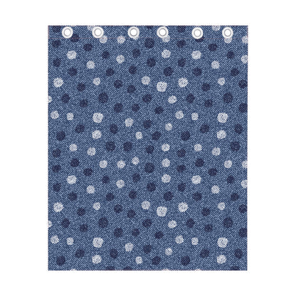Cute Polka Dot Denim Jeans Pattern Print Curtain