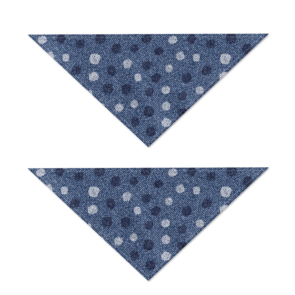 Cute Polka Dot Denim Jeans Pattern Print Dog Bandana