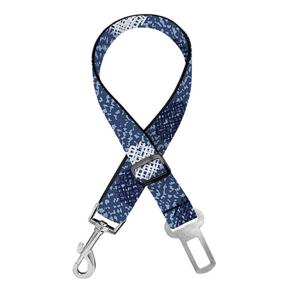 Cute Polka Dot Denim Jeans Pattern Print Dog Seat Belt