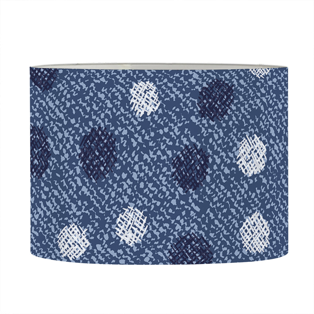 Cute Polka Dot Denim Jeans Pattern Print Drum Lamp Shade