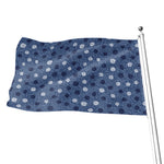 Cute Polka Dot Denim Jeans Pattern Print Flag