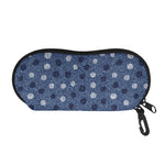 Cute Polka Dot Denim Jeans Pattern Print Glasses Case