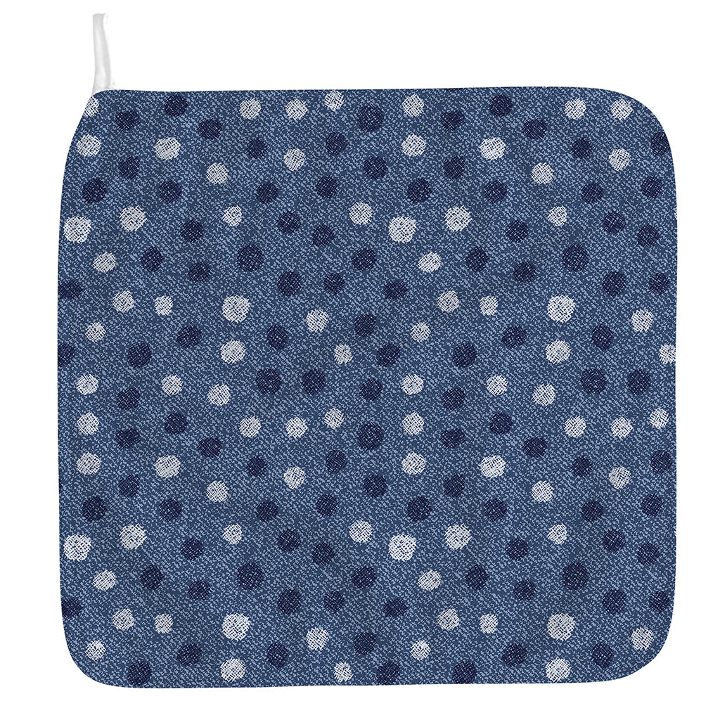 Cute Polka Dot Denim Jeans Pattern Print Hand Towel