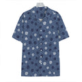 Cute Polka Dot Denim Jeans Pattern Print Hawaiian Shirt