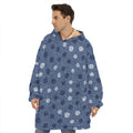 Cute Polka Dot Denim Jeans Pattern Print Hoodie Blanket