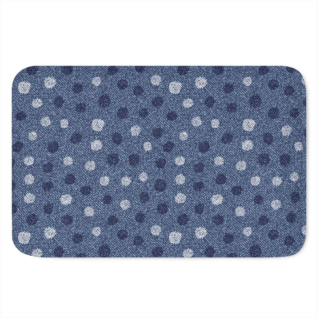 Cute Polka Dot Denim Jeans Pattern Print Indoor Door Mat