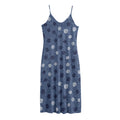 Cute Polka Dot Denim Jeans Pattern Print Jersey Midi Cami Dress