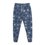 Cute Polka Dot Denim Jeans Pattern Print Jogger Pants