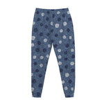 Cute Polka Dot Denim Jeans Pattern Print Jogger Pants