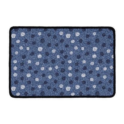 Cute Polka Dot Denim Jeans Pattern Print Kitchen Mat