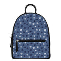 Cute Polka Dot Denim Jeans Pattern Print Leather Backpack