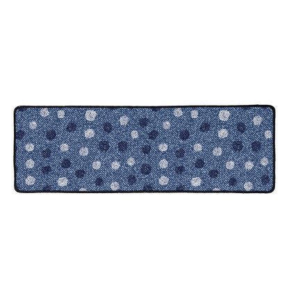 Cute Polka Dot Denim Jeans Pattern Print Long Kitchen Mat