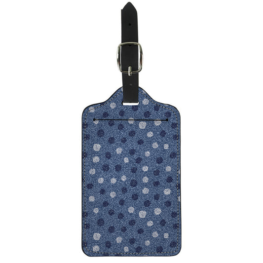 Cute Polka Dot Denim Jeans Pattern Print Luggage Tag