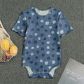 Cute Polka Dot Denim Jeans Pattern Print Men's Bodysuit
