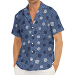 Cute Polka Dot Denim Jeans Pattern Print Men's Deep V-Neck Shirt