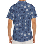 Cute Polka Dot Denim Jeans Pattern Print Men's Deep V-Neck Shirt