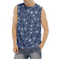 Cute Polka Dot Denim Jeans Pattern Print Men's Fitness Tank Top