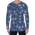 Cute Polka Dot Denim Jeans Pattern Print Men's Long Sleeve T-Shirt