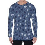 Cute Polka Dot Denim Jeans Pattern Print Men's Long Sleeve T-Shirt