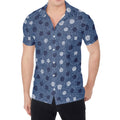 Cute Polka Dot Denim Jeans Pattern Print Men's Shirt