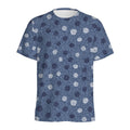 Cute Polka Dot Denim Jeans Pattern Print Men's Athletic T-Shirt