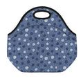 Cute Polka Dot Denim Jeans Pattern Print Neoprene Lunch Bag