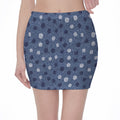 Cute Polka Dot Denim Jeans Pattern Print Pencil Mini Skirt