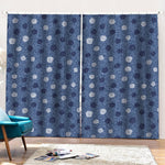 Cute Polka Dot Denim Jeans Pattern Print Pencil Pleat Curtains