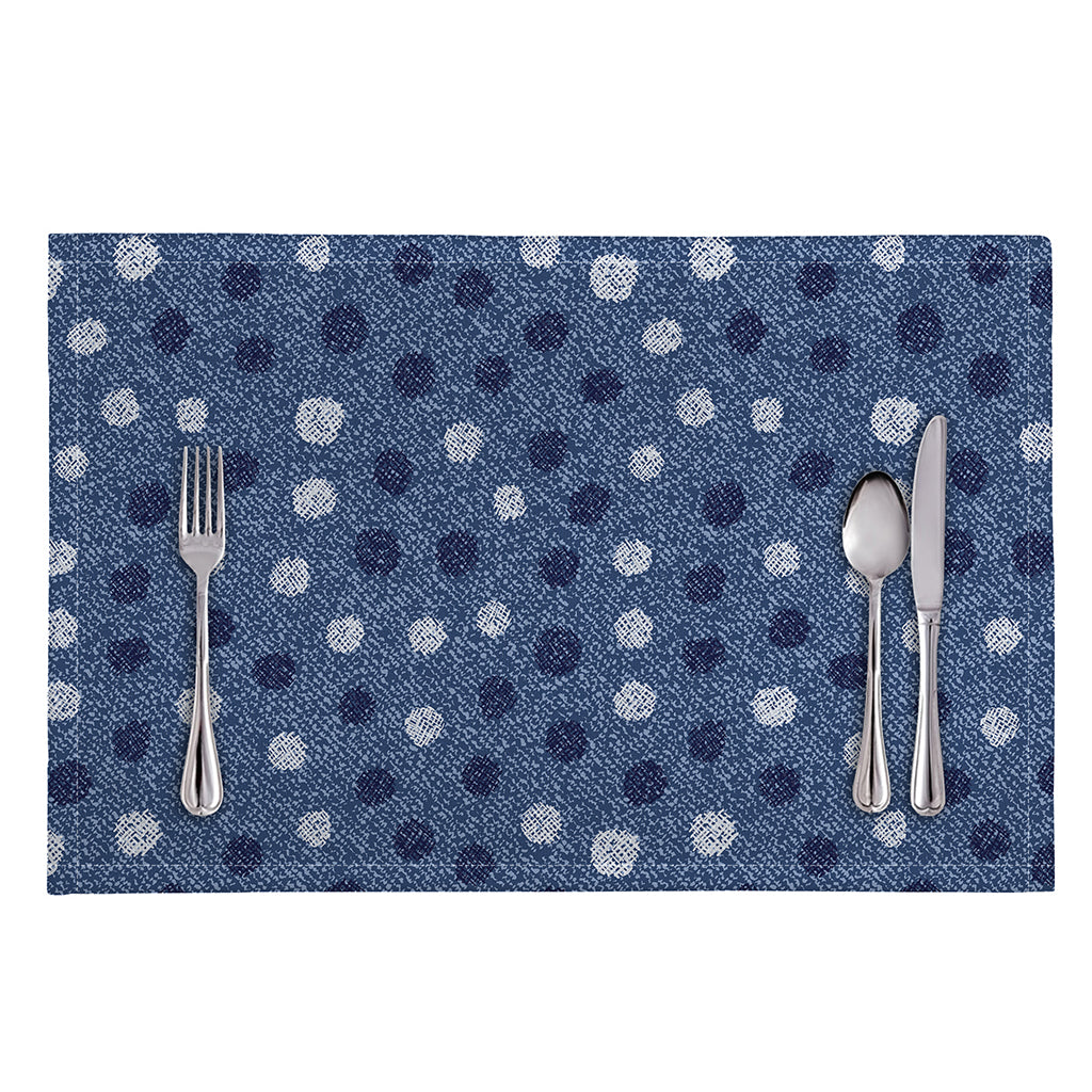 Cute Polka Dot Denim Jeans Pattern Print Placemat