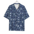 Cute Polka Dot Denim Jeans Pattern Print Rayon Hawaiian Shirt