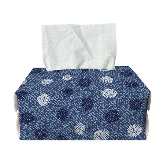 Cute Polka Dot Denim Jeans Pattern Print Rectangle Tissue Box Cover