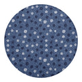 Cute Polka Dot Denim Jeans Pattern Print Round Blanket