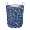 Cute Polka Dot Denim Jeans Pattern Print Round Laundry Basket