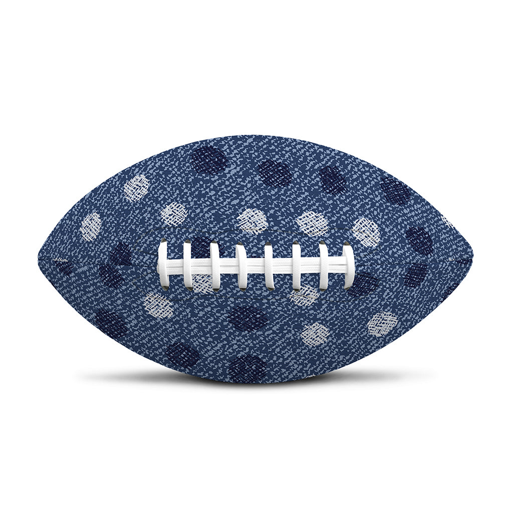Cute Polka Dot Denim Jeans Pattern Print Rugby Ball