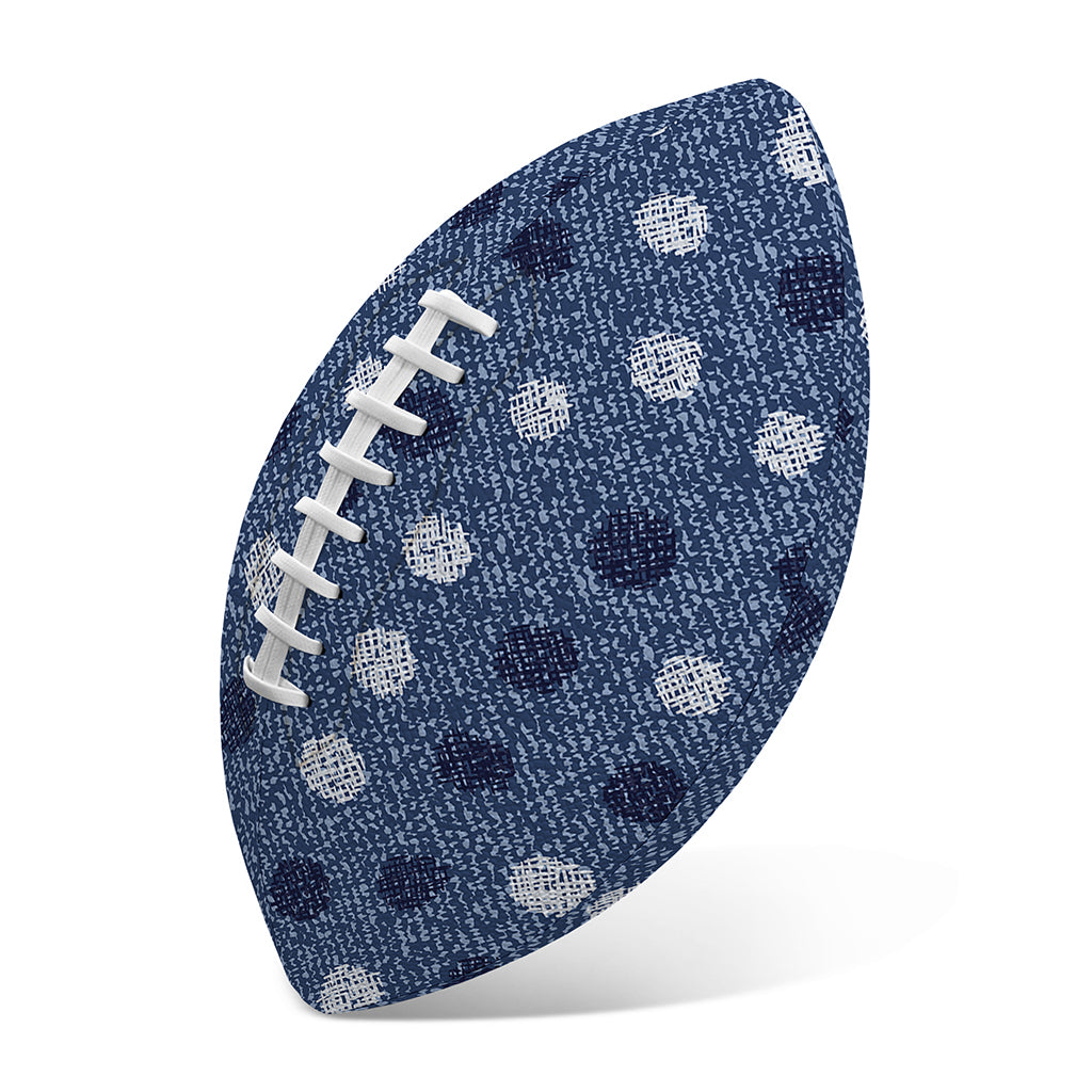 Cute Polka Dot Denim Jeans Pattern Print Rugby Ball