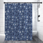 Cute Polka Dot Denim Jeans Pattern Print Shower Curtain