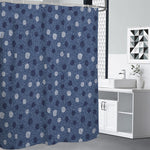 Cute Polka Dot Denim Jeans Pattern Print Shower Curtain