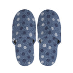 Cute Polka Dot Denim Jeans Pattern Print Slippers