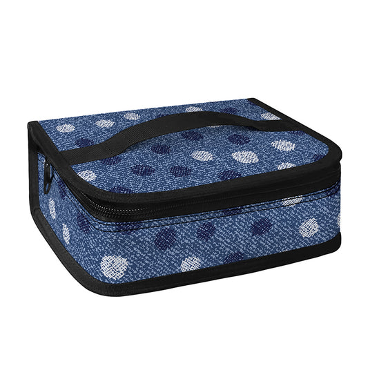 Cute Polka Dot Denim Jeans Pattern Print Small Lunch Bag