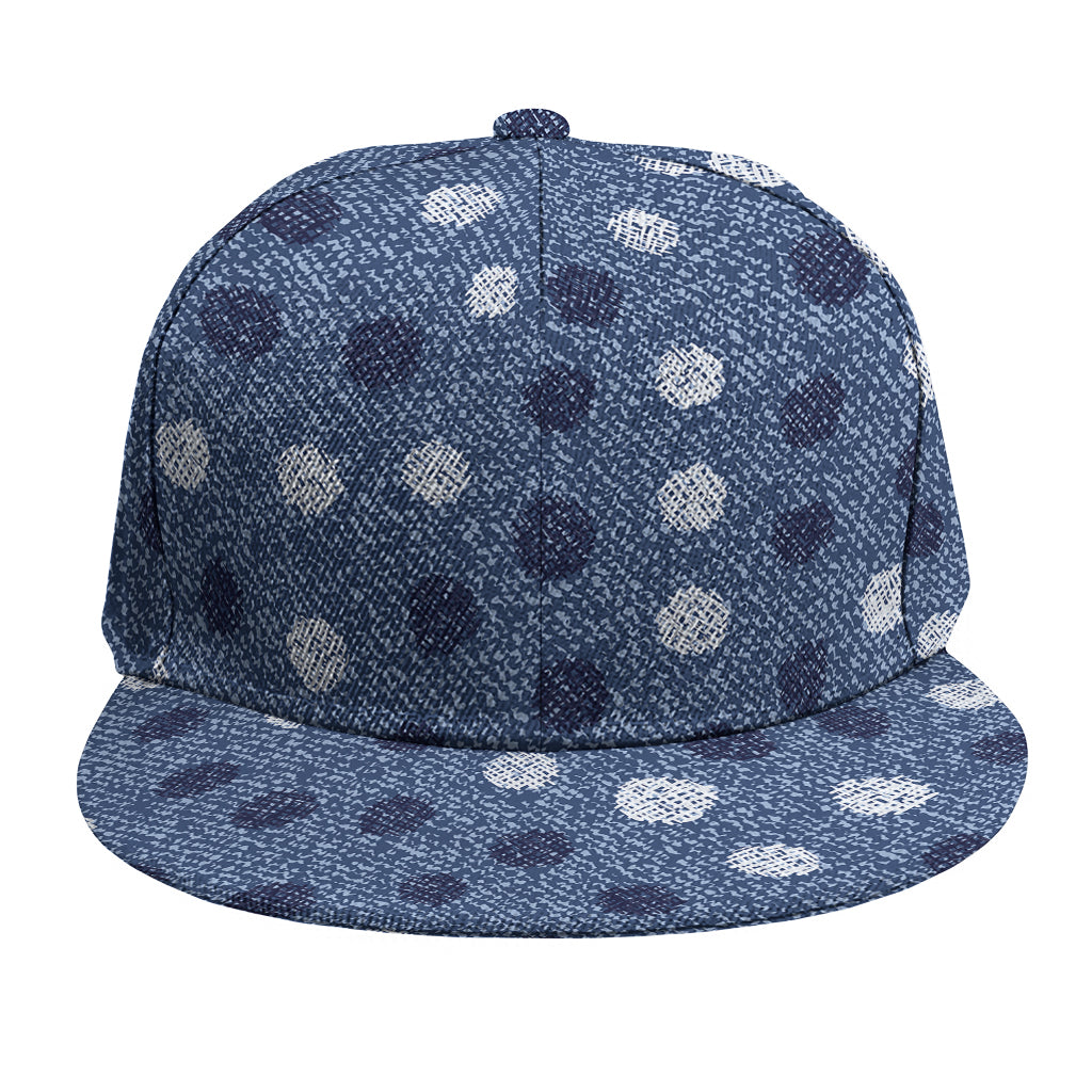 Cute Polka Dot Denim Jeans Pattern Print Snapback Cap